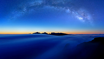 Bica Da Cana Madeira Portugal, blue, mountains, sunrise, way, outdoors, graphy, people, cloudscape, cloud, sea, night, scenery, portugal, horizon, panoramic, nature HD wallpaper