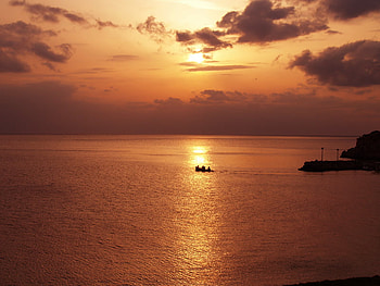 Sunset, light, nature, water, sun HD wallpaper