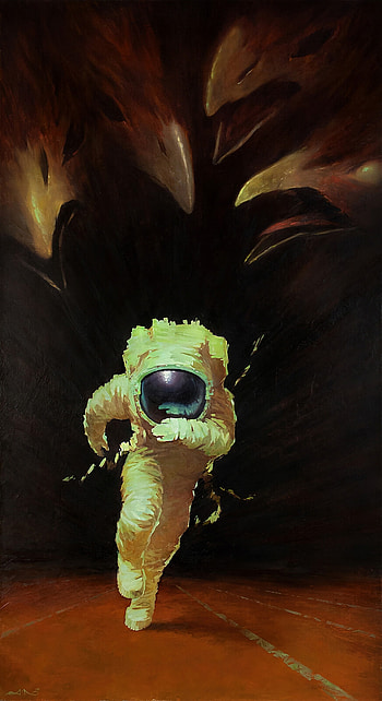 Art, Traffic, Movement, Cosmonaut, Spacesuit, Space Suit, Astronaut HD phone wallpaper