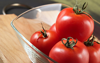 Tomatoes in bowl, Culinary masterpiece, Fresh salad, Healthy eating HD wallpaper