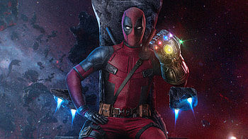 Deadpool With Infinity Gauntlet, deadpool, artwork, artist, digital-art, superheroes, behance HD wallpaper