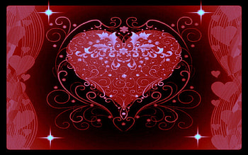 Glowing Heart, wonderland, good heart, heart aglow, glitter heart HD wallpaper