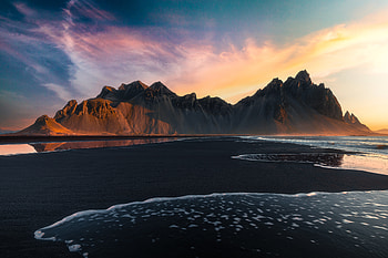Vestrahorn Majesty: Iceland’s Beachscape in Glory, Iceland, beach, nature, Vestrahorn HD wallpaper