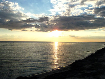 Sunset, The coast of Black sea, sea sunset, september 2016, evening HD wallpaper