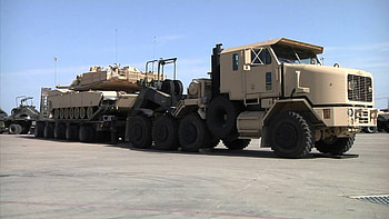 M1000 HETS 40-wheel, Semi-trailer heavy equipment transporter, Truck, Equipment, HETS, Heavy, Transport, M1000, Military, Semi-trailer HD wallpaper
