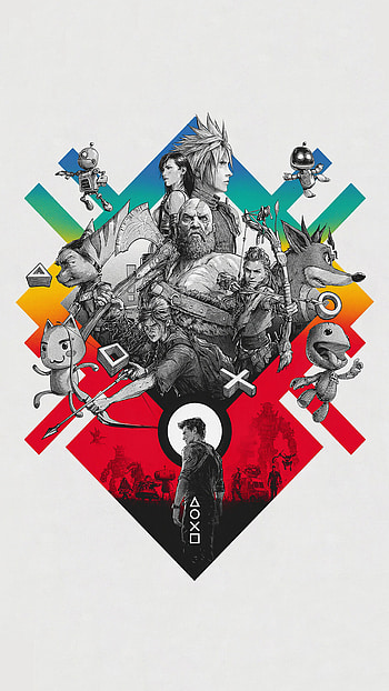 PlayStation 25th anniversary art, Xperia HD phone wallpaper