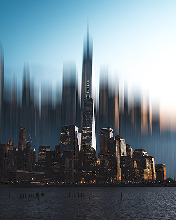 Cities, City, Building, Blur, Smooth, Skyscrapers, Illusion HD phone wallpaper