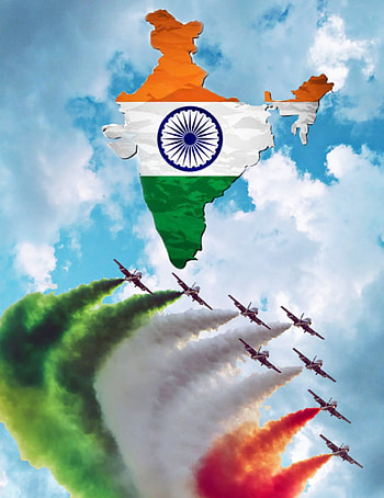 Indian flag, cloud, sky HD phone wallpaper