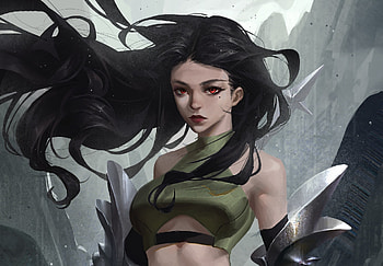 Fantasy, dark hair, beautiful woman HD wallpaper
