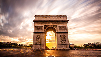 Arc de Triomphe, background, by Baltana, Elegant architecture HD wallpaper