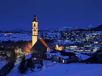 Landscape, Cities, Winter, Houses, Night, Snow HD wallpaper