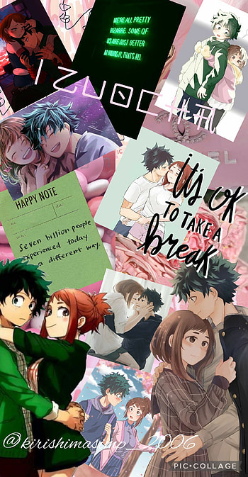 Izuocha, ochako uraraka, midoriya, pink, green, uraraka, deku, mha, bnha, izuku midoriya, bnha ship, cute, izuku, mha ship, japanese, uravity, class 1a, ochako, positive quotes, anime HD phone wallpaper