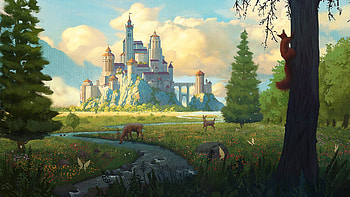 Fantasy Castle, CG, Castle, Fantasy, Art HD wallpaper