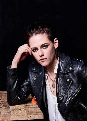 Leather Jacket, Kristen Stewart, actress HD phone wallpaper