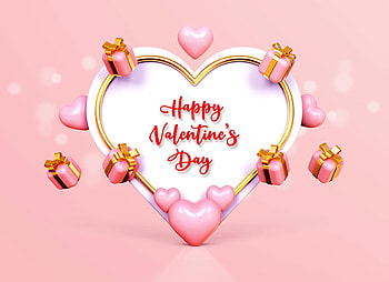 :), white, pink, heart, valentine, day, card HD wallpaper