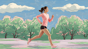 Jogging Through Nature: A Vibrant Ultra, jogging, running, fitness, exercise HD wallpaper