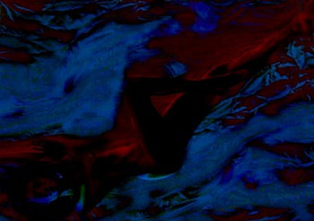 Emma in the Dark, blue, emma, posed, red HD wallpaper