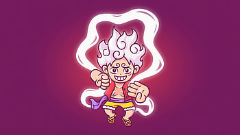 Sun God Nika Luffy Gear 5 , monkey-d-luffy, one-piece, anime, artist, artwork, digital-art, minimalism, minimalist, behance HD wallpaper