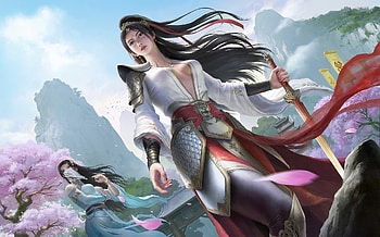 Fantasy girl, evil chen, frumusete, asian, fantasy, art, luminos, girl HD wallpaper