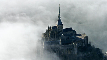 Misty Lone Castle, Castles, Mist, Architecture, Cities and Towns HD wallpaper