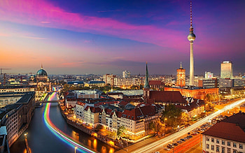 Travels, Skyline, Berlin, Background HD wallpaper