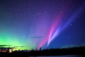 colour in the sky, multi, night, sky, lights HD wallpaper