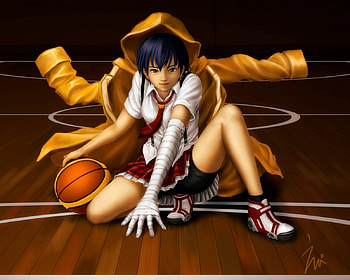 Kanbaru Suruga, cute, sport, 3d, cg, short hair, basketball, female, sexy, jacket, hot, girl, anime girl, anime, ball, bakemongatari, realistic HD wallpaper