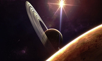 Universe, Glare, Circles, Shine, Light, Rays, Beams, Planet HD wallpaper