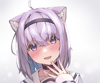 Nekomata Okayu, hololive, Nekomata Okayu, Anime, Virtual Youtuber HD wallpaper