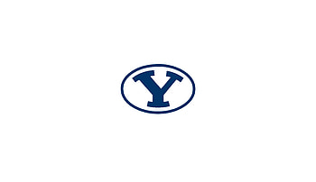 White BYU PC, logo, white, computer HD wallpaper