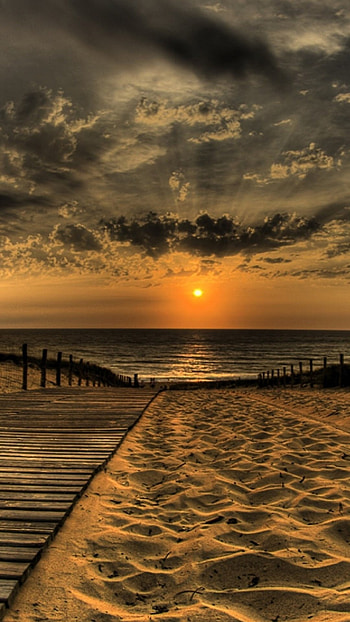Latest, Sand, Beach, sunset HD phone wallpaper