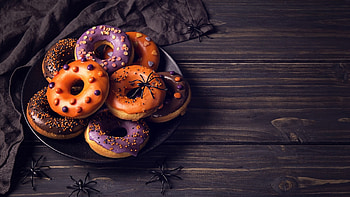 Donut , Flavorful selection, Decorative delights, Eye-catching designs HD wallpaper