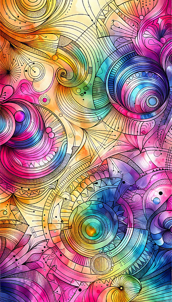 Vibrant Fluorescent Abstract, Abstract, colorful, psychedelic, swirl HD phone wallpaper