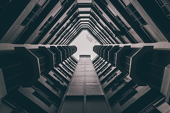 Architecture, Building, Minimalism, Bottom View HD wallpaper