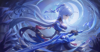 Jingliu — Honkai: Star Rail × Genshin Impact, Jingliu (Honkai: Star Rail), video game, Genshin Impact, Honkai: Star Rail HD wallpaper