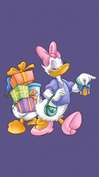 Daisy Duck, Disney artwork, Donald and Daisy Duck, Disney HD phone wallpaper