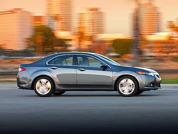 Auto, Houses, Trees, Acura, Cars, City, Side View, Speed, Style, Akura, 2009, Metallic Gray, Grey Metallic, Tsx, V6 HD wallpaper