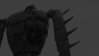Studio Ghibli Castle In The Sky Robots Monochrome ... HD wallpaper