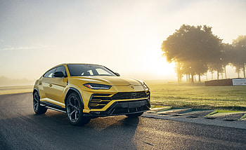 Car, yellow, Lamborghini Urus, compact car HD wallpaper