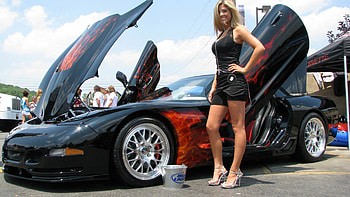 Super Hot Car With Hot Girl Original HD wallpaper