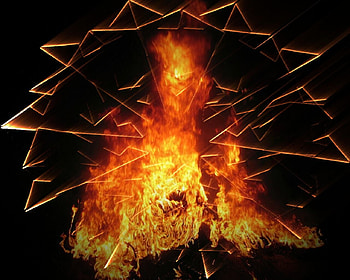 fire, star, shadow, light, red HD wallpaper