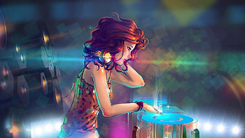 Anime DJ Girl, dj, anime-girl, anime HD wallpaper