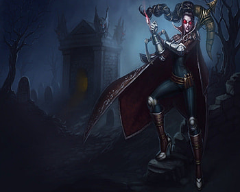 Night Hunt, Hunter, Graveyard, Woman, Night, Crossbow HD wallpaper