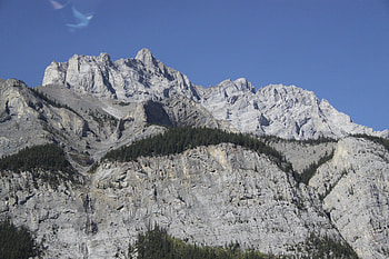Mountains view 64, blue, grey, graphy, green, trees, sky, nature, mountains HD wallpaper