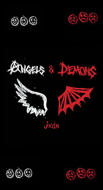 Angles and demons, mgk, emo, jxdn HD phone wallpaper