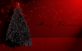 red christmas, winter, holiday, christmas, red, tree HD wallpaper