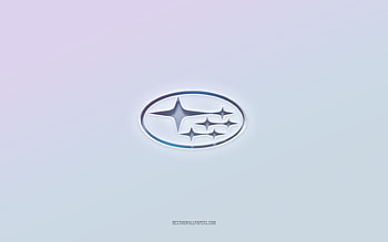 Subaru logo, cut out 3d text, white background, Subaru 3d logo, Subaru emblem, Subaru, embossed logo, Subaru 3d emblem HD wallpaper