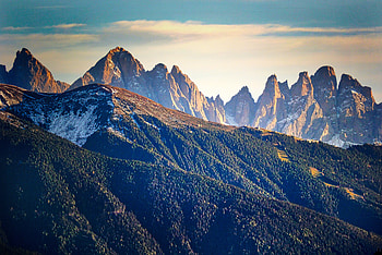 Mountains, landscape, forest, tree, nature HD wallpaper
