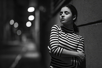 Delaia G Monochrome, delaia-gonzalez, girls, model, monochrome, black-and-white HD wallpaper
