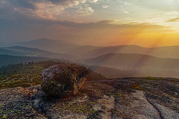 Rock Landscape Mountain Sunset Sky , rock, landscape, mountain, sunset, sky, nature HD wallpaper